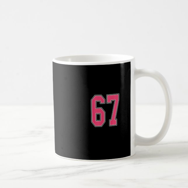 Pink And White Number 67 Jersey Player Uniform #67 Kaffeetasse (Rechts)