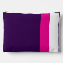 Pink and White on Navy Large Zubehörtasche