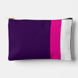 Pink and White on Navy Small Zubehörtasche