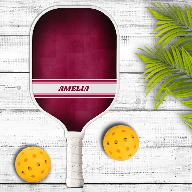 Pink and White Personalized Pickleball Paddle (Von Creator hochgeladen)