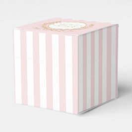 Pink and White Striped Paris Glam Geschenkschachtel