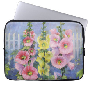 Pink and Yellow Hollyhock von Cargill, 1937 Laptopschutzhülle