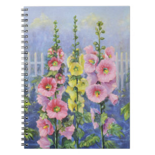 Pink and Yellow Hollyhock von Cargill, 1937 Notizblock