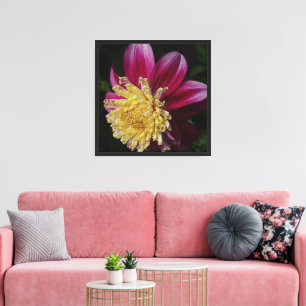 Pink Anemone Dahlia Bloom Floral Leinwanddruck