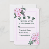 Pink Anemone Greenerity Blumenzwiebelkarte RSVP Ca