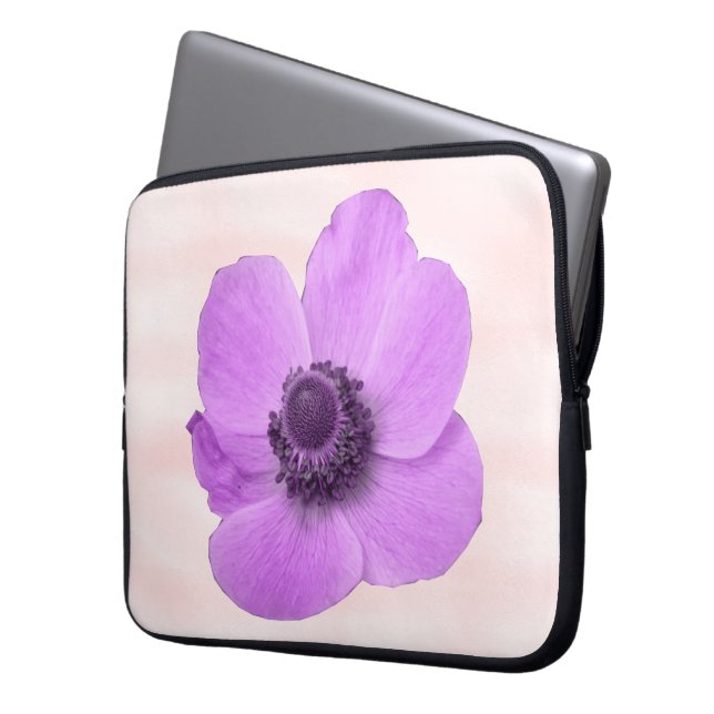Pink Anemone Laptop Bag Laptopschutzhülle (Vorderseite Links)