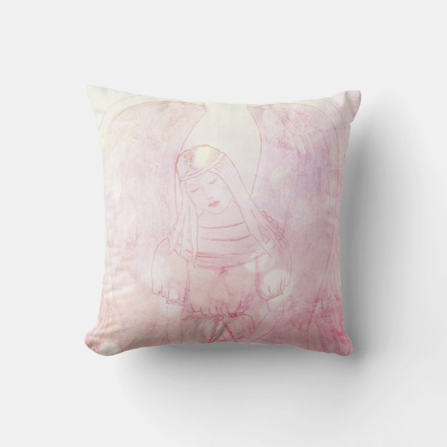 Pink Angel Blessing Kissen (Vorderseite)