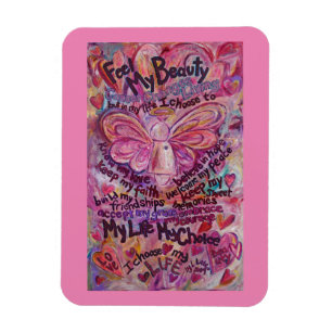 Pink Angel Cancer Gedicht Kunstmagnete Magnet