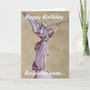 Pink Angel Personalisiert Happy Birthday Art Card Karte
