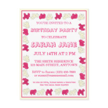 Pink Animal Crackers Cookies Circus Geburtstagspar