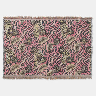Pink Animal Print Fusion - Nahtloses Muster Decke