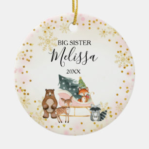 PINK ANIMAL Schwester Weihnachtsgeschenke Ornament