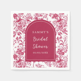 Pink Antique Chinoiserie Brautparty Serviette