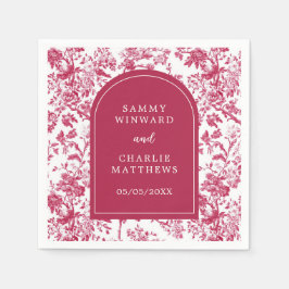 Pink Antique Chinoiserie Hochzeit Serviette