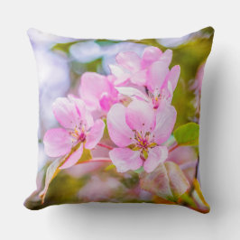 Pink Apple Blossom Kissen