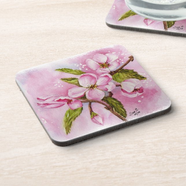 PINK APPLE BLOSSOMS UNTERSETZER (Linke Seite)