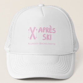 Pink Apres Ski Junggeselinnen-Abschied Hut Truckerkappe