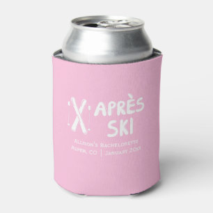 Pink Apres Ski Junggeselinnen-Abschied kann kühler Dosenkühler