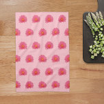 Pink Aptenia Blume Nahtloses Muster auf Geschirrtuch<br><div class="desc">Nahtloses Muster der Aptenia-Blume mit rosa Blütenblättern und gelbem Pistil und Bettwäsche auf Küchentücher. Blumenmuster Küchenhandtuch für Liebhaber von Blume oder Natur.</div>