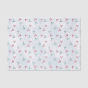 Pink & Aqua Ice Skate Weihnachten Seidenpapier