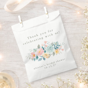 Pink Aquamarin floral Brautparty Custom Vielen Dan Geschenktütchen