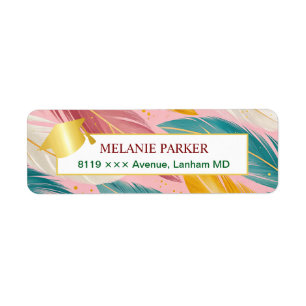 Pink Aquamarin Gold Abschluss Rücksendeadresse