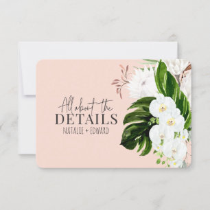 Pink, aquamarin + orchid, tropisch-blumengeschmück save the date
