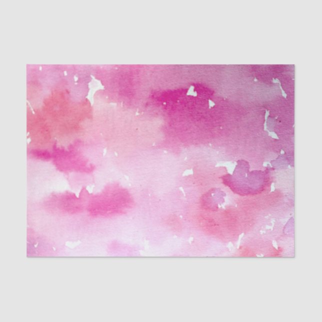 Pink Aquarell Gefärbte Krawatte Design Pinks bemal Seidenpapier (Vorderseite)