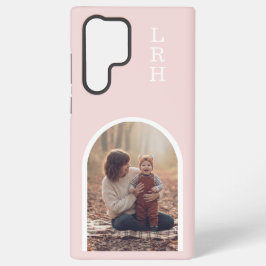 Pink Arch Frame Photo Monogram   Samsung Galaxy Hülle