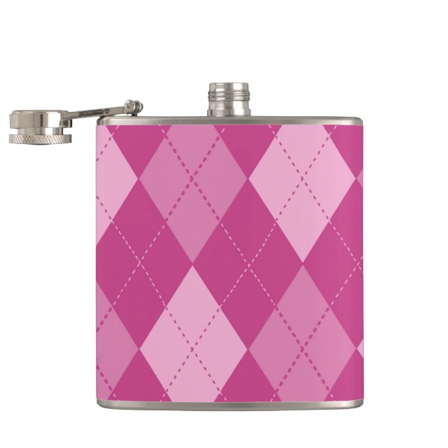 Pink Argyll Flachmann (Geöffnet)