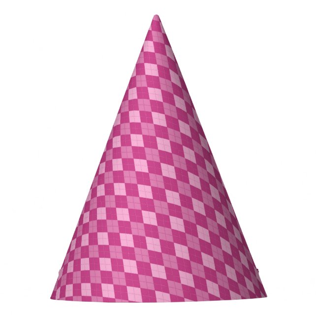 Pink Argyll Partyhütchen (Vorderseite)