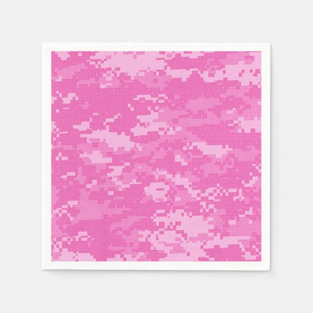 Pink ARMY ACU Camouflage Camouflage Muster Napkins Serviette (Vorderseite)