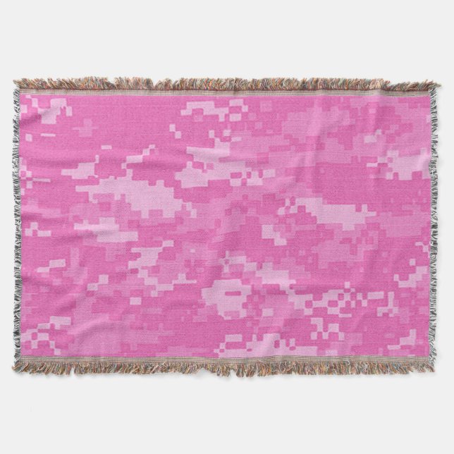 Pink ARMY ACU Camouflage Camouflage Throw Blanket Decke (Vorderseite)