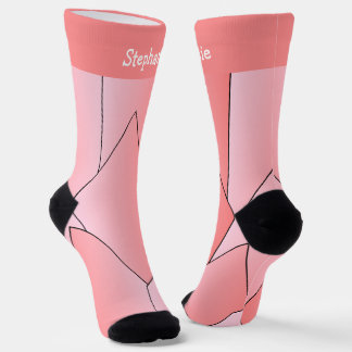Pink Art Deco Design Socken