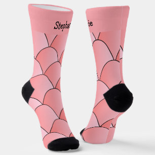 Pink Art Deco Design Socken