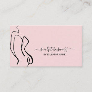 Pink Art Körpermodellierung Konturästhetik Visitenkarte