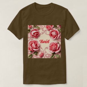 Pink Art Nouveau Florist T - Shirt