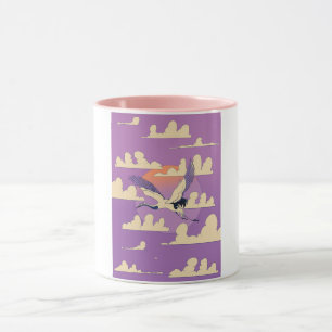 Pink Asian Crane Bird Tasse