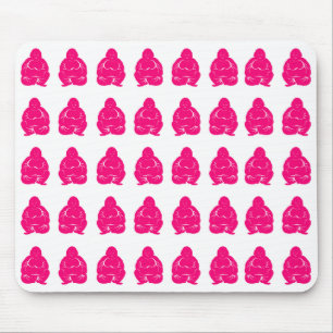Pink Asian Moods Buddha Boys Mousepad