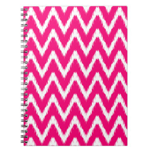 Pink Asian Moods Ikat Chevrons Notizblock