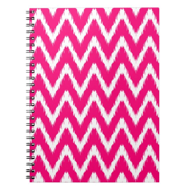 Pink Asian Moods Ikat Chevrons Notizblock (Vorderseite)