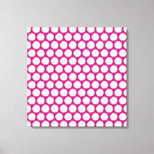 Pink Asian Moods Ikat Dots Leinwanddruck