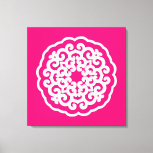 Pink Asian Moods Mandalla Leinwanddruck