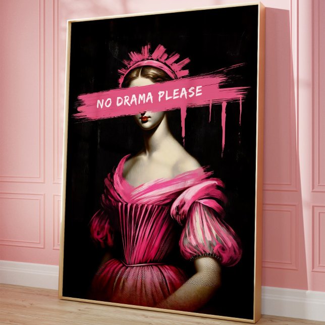 Pink Ästhetik Funny Drama Königin Wall Art Poster (Von Creator hochgeladen)
