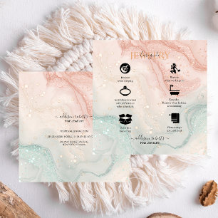 Pink-ästhetische Juwelierpflegekarte Quadratische Visitenkarte