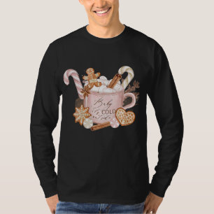 Pink Ästhetische Weihnachtskakao mit Candy T-Shirt