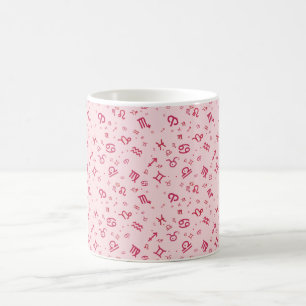 Pink Astrologie Sternzeichen Kaffeetasse