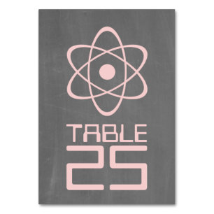 Pink-Atomkarton Tischnummer