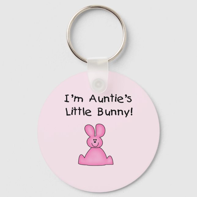 Pink Auntie's Little Bunny T - Shirt and Gifts Schlüsselanhänger (Vorderseite)
