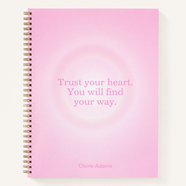 Pink Aura Botschaftsbuch Notizbuch (Vorderseite)